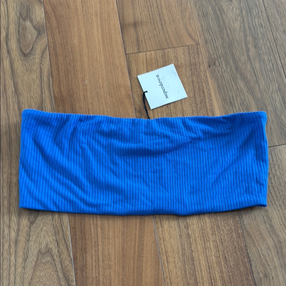 NWT Blue Superdown Bandeau